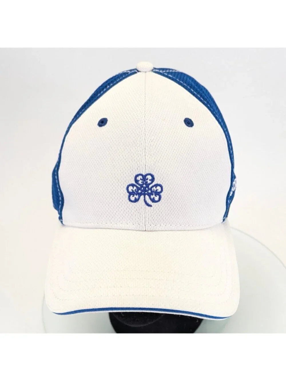 Erin Hills Golf Cap White Blue Clover Embroidered Adjustable Caddie Hat - Picture 5 of 9